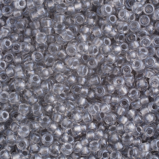 Miyuki Seed Bead 8/0 Spkl Pewter Lined Crystal, 0242V