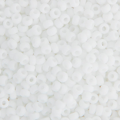 Miyuki Seed Bead 8/0 Chalk White Opaque Matte, 0402FV