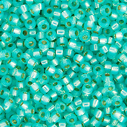 Miyuki Seed Bead 8/0 Aqua Green S/L Opal Dyed Alabaster, 0571V