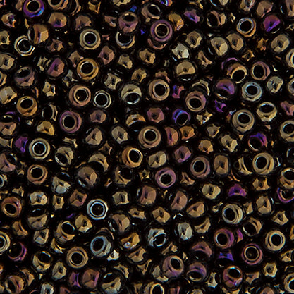 Miyuki Seed Bead 11/0 Brown Opaque Iris, 0458V