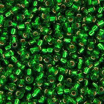 Miyuki Seed Bead 15/0 Green Silver Lined, 0016V