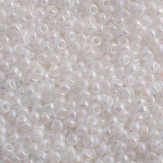 Miyuki Seed Bead 15/0 White Pearl AB, 0471V