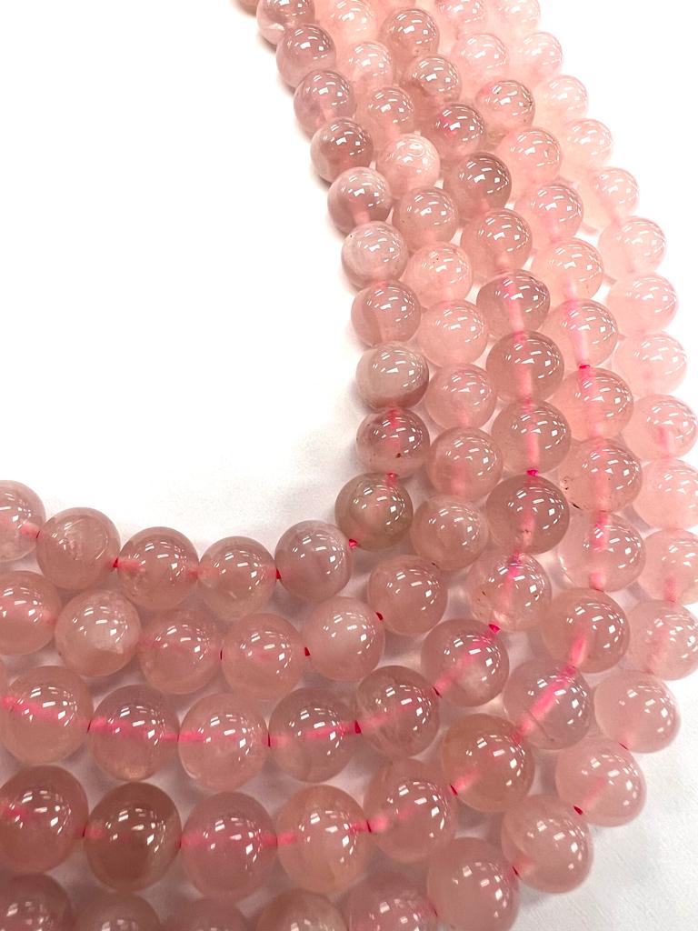 Madagascar Rose Quartz 8mm Natural Stone Beads