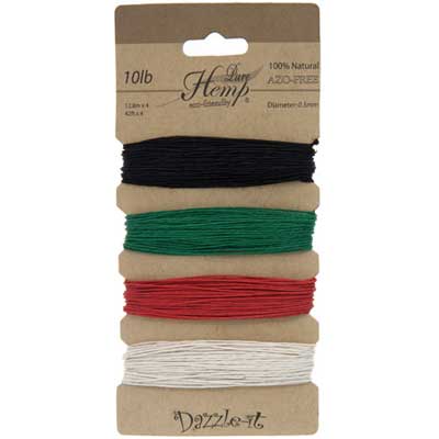 Hemp 100% Natural 0.5mm Basic Colours, 02