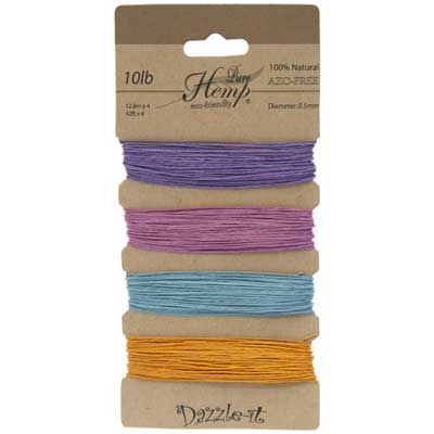 Hemp 100% Natural 0.5mm Pastel Colours, 04