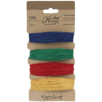 Hemp 100% Natural 0.5mm Primary Colours, 08