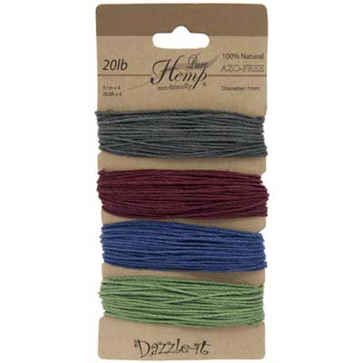 Hemp 100% Natural 1mm Earthy Pastel Colors, 05