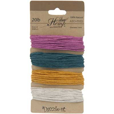 Hemp 100% Natural 1mm Spring Colours, 07