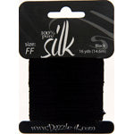 Dazzle-It Silk Bead Thread FF Black 16yds