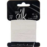 Dazzle-It Silk Bead Thread FF White 16ydsB