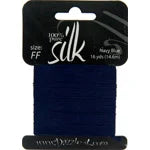 Dazzle-It Silk Bead Thread FF Navy Blue 16yds