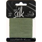 Dazzle-It Silk Bead Thread FF Dark Green 16yds