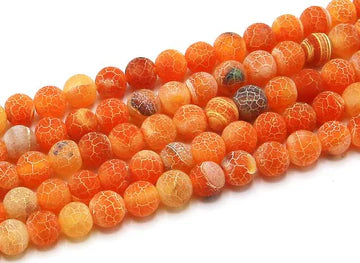 Orange Efflorescene Agate 8mm Natural stone Beads