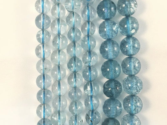 Blue Aura Quartz Natural Stone Beads