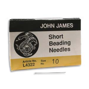 John James Beading Needle short #10 25pcs