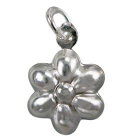 Sterling Silver smooth flower shape charm