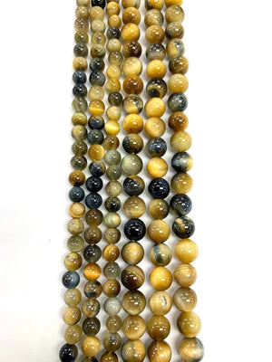 Blue/Gold Tigers Eye Natural Stone Beads