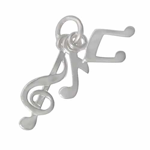 Sterling Silver multi music note charm