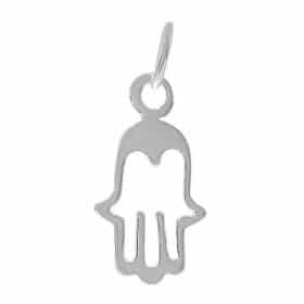 Sterling Silver flat Hamsa charm