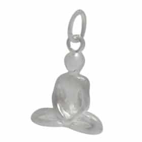 Sterling Silver smooth yoga charm