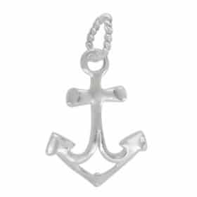 Sterling Silver, smooth anchor charm