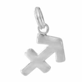 Sterling Silver smooth Sagittarius charm