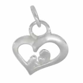 Sterling Silver smooth heart charm