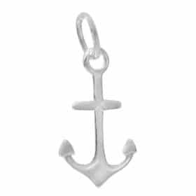 Sterling Silver flat anchor charm