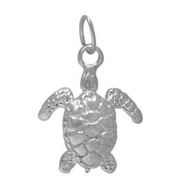 Sterling Silver detail turtle charm