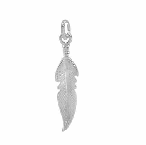 Sterling silver feather charm