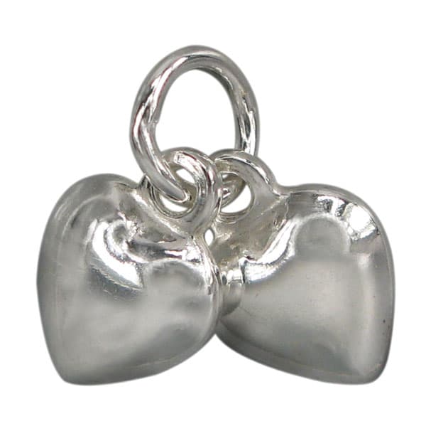 Sterling Silver Double Heart Charm