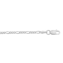 Sterling silver 2.2mm figaro chain, F060