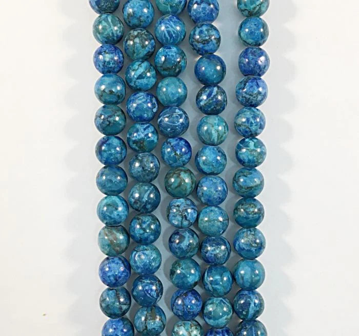 Howlite Dyed Blue Natural Stone Beads 8mm