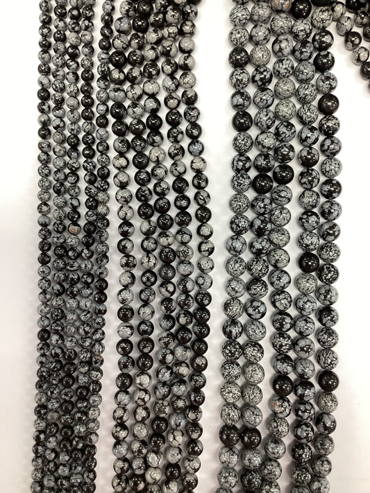 Snowflake Obsidian Natural Stone Beads