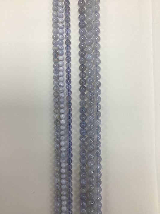 Blue Lace Agate Natural Stone Beads