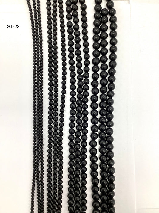 Matte Black Onyx Natural Stone Beads