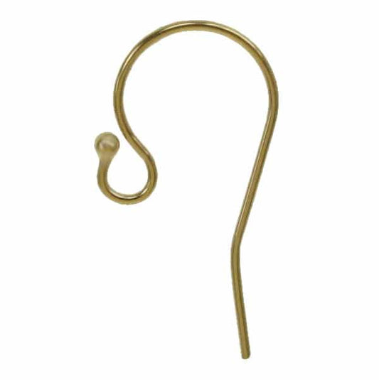 14K Gold Filled Ball End Ear Wire, 0.69mm(wire).