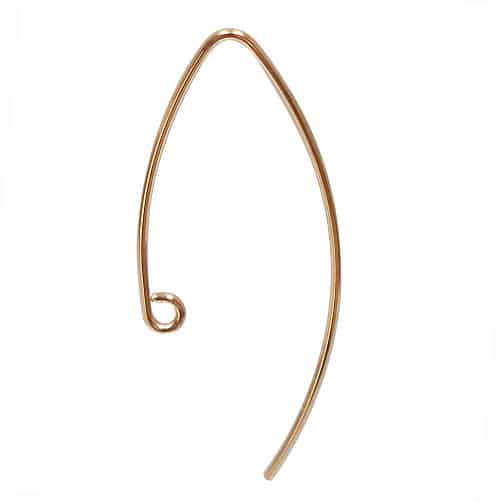 14K Gold Filled V shape Ear Wire with 3mm loop