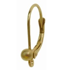 14K Gold Filled 3mm Ball Lever Back with loop.