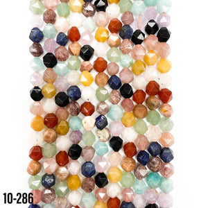 Mix Geocut 8mm Natural Stone Beads