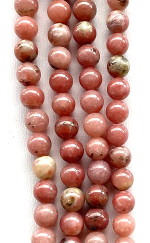 Plum Blossom Jasper 6mm Natural Stone Beads