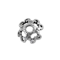 Sterling silver, 7mm bead cap