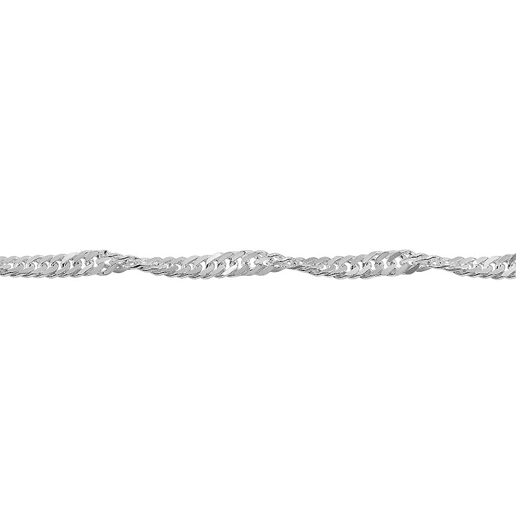 Sterling silver 1.7mm singapore chain, SP030