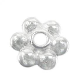 Sterling silver 5mm daisy flower spacer