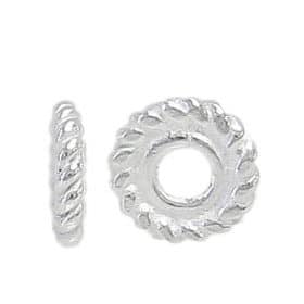 Sterling silver flat round spacer