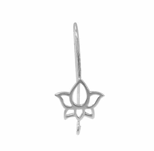 Sterling Silver lotus flower earring wire