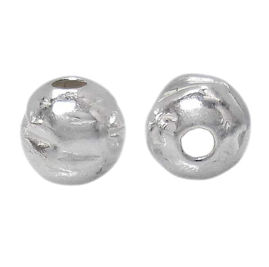 Sterling silver hammered Balls