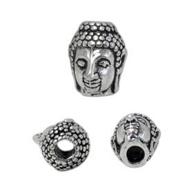 Sterling Silver Buddha head bead