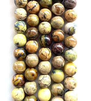 Yellow Turquoise 8mm Natural Stone Beads