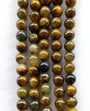 Golden Pietersite 8mm Natural Stone Beads